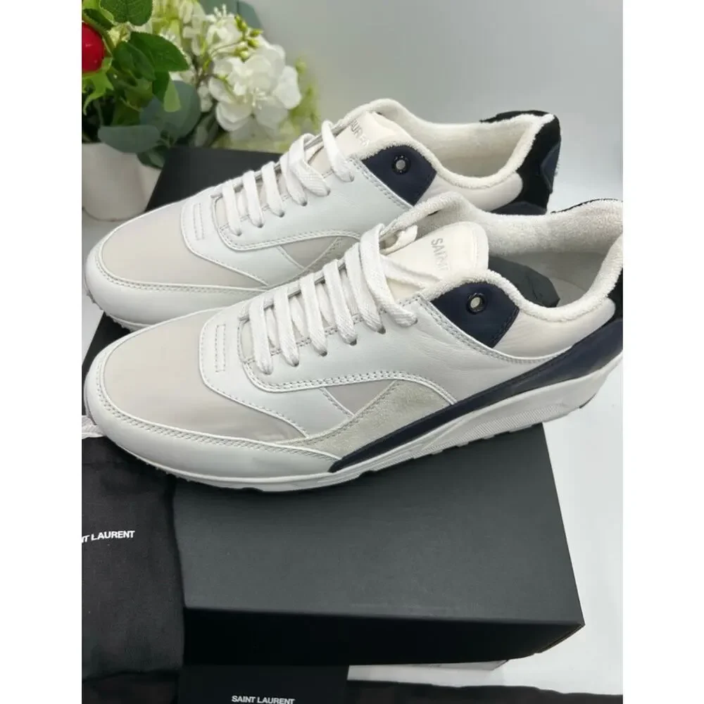 Men's Saint Laurent bump color block suede/leather sneakers size 43 made Italy - Picture 2 of 10